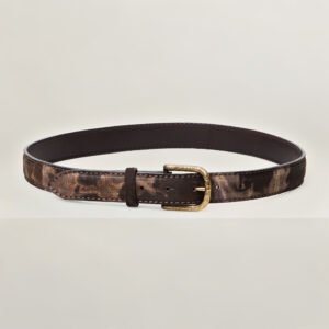 Fibbia Rodeo e cintura in camoscio metal tie-dye 30mm