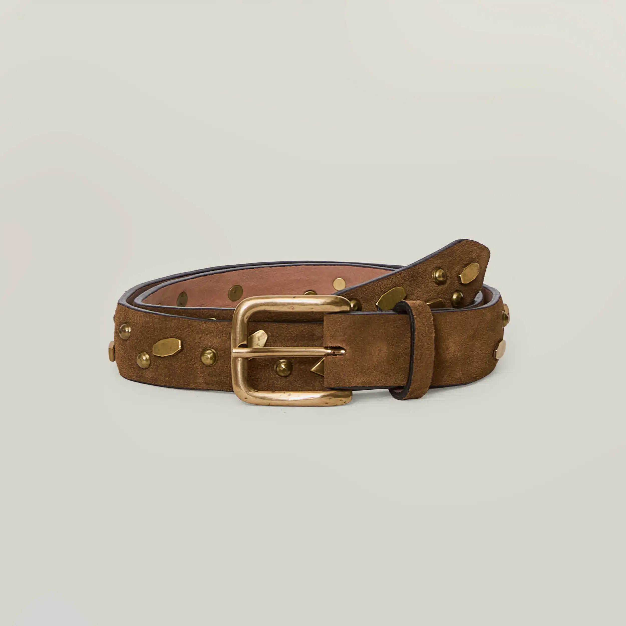 Fibbia Nusa e cintura in camoscio con borchie 30mm - immagine 2