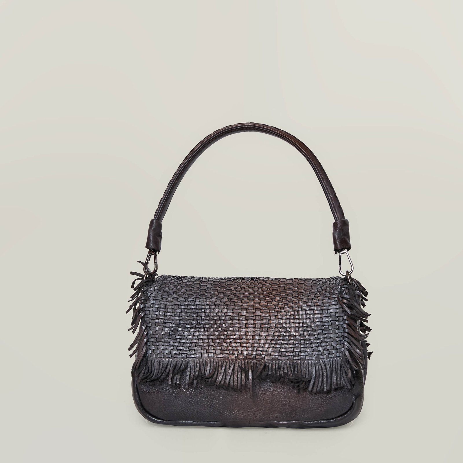 Anfora – Borsa a spalla con patta intrecciata - immagine 3