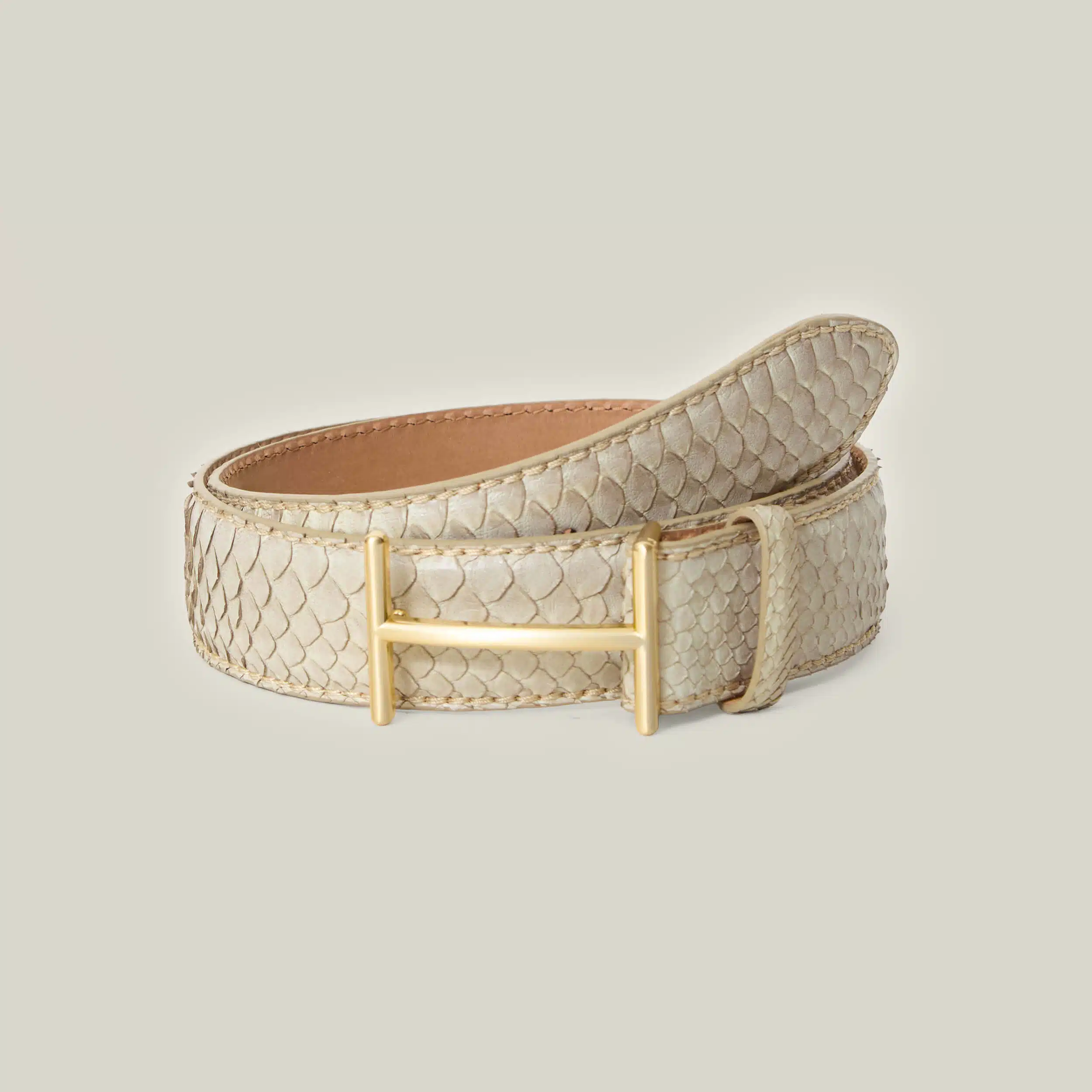 Fibbia Horus e cintura in pelle di pitone 40mm - immagine 2