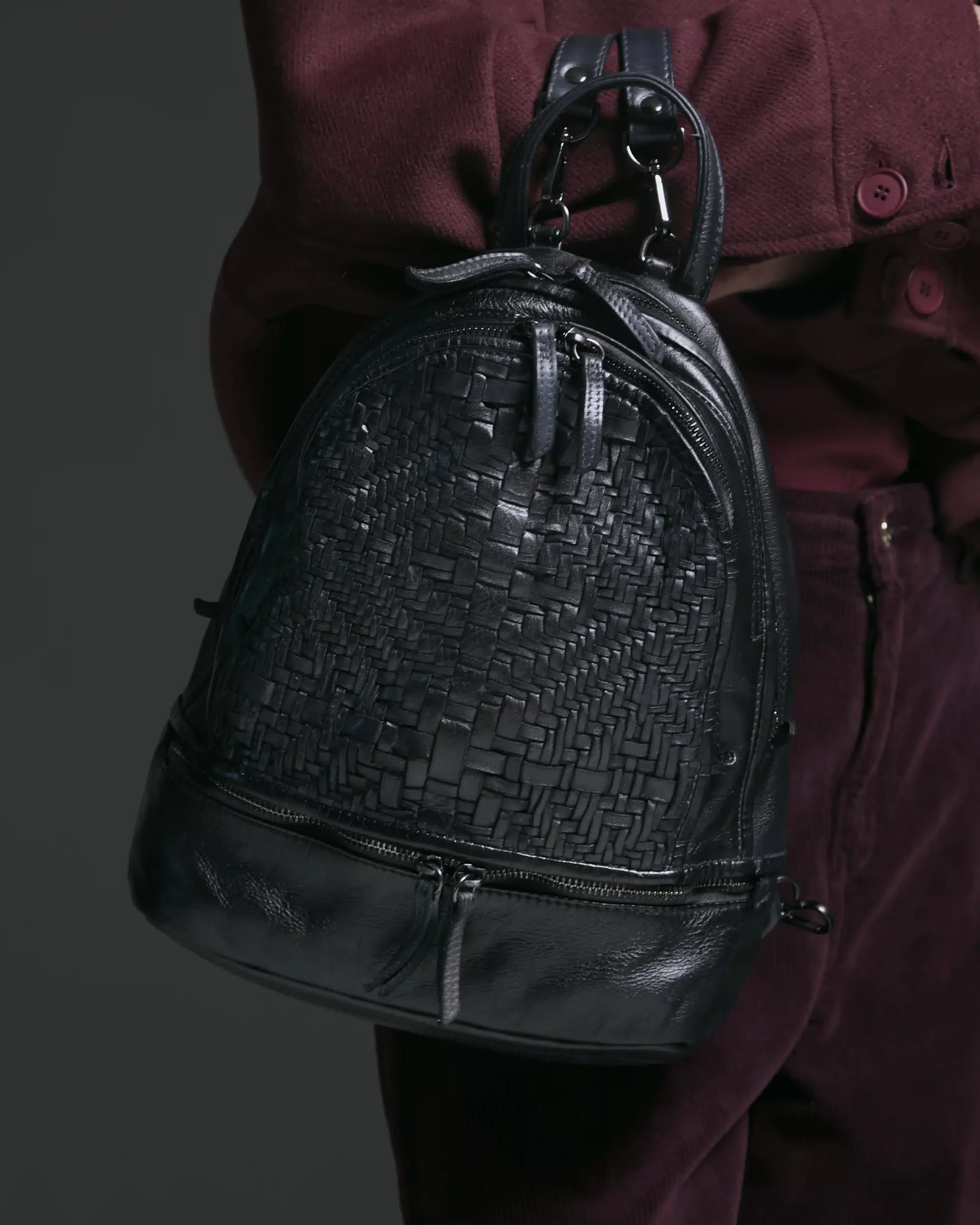 Eclipse – zaino in pelle intrecciata - immagine 5