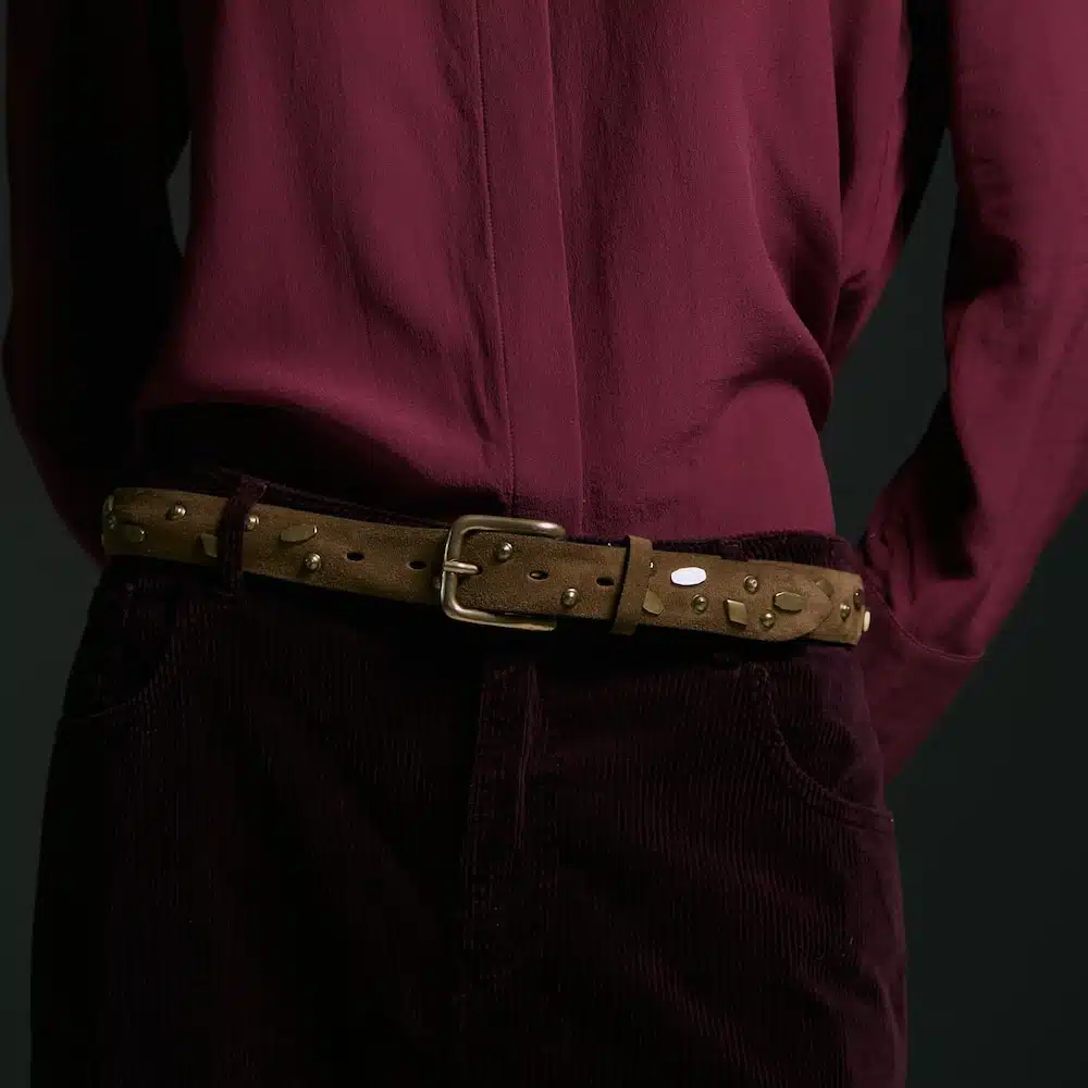 Fibbia Nusa e cintura in camoscio con borchie 30mm - immagine 5