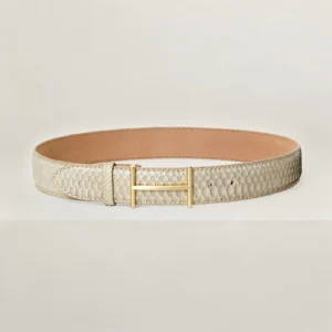 Fibbia Horus e cintura in pelle di pitone 40mm