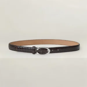 Fibbia Callie e cintura in struzzo 25mm