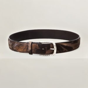 Fibbia Scar e cintura in camoscio metal tie-dye 40mm