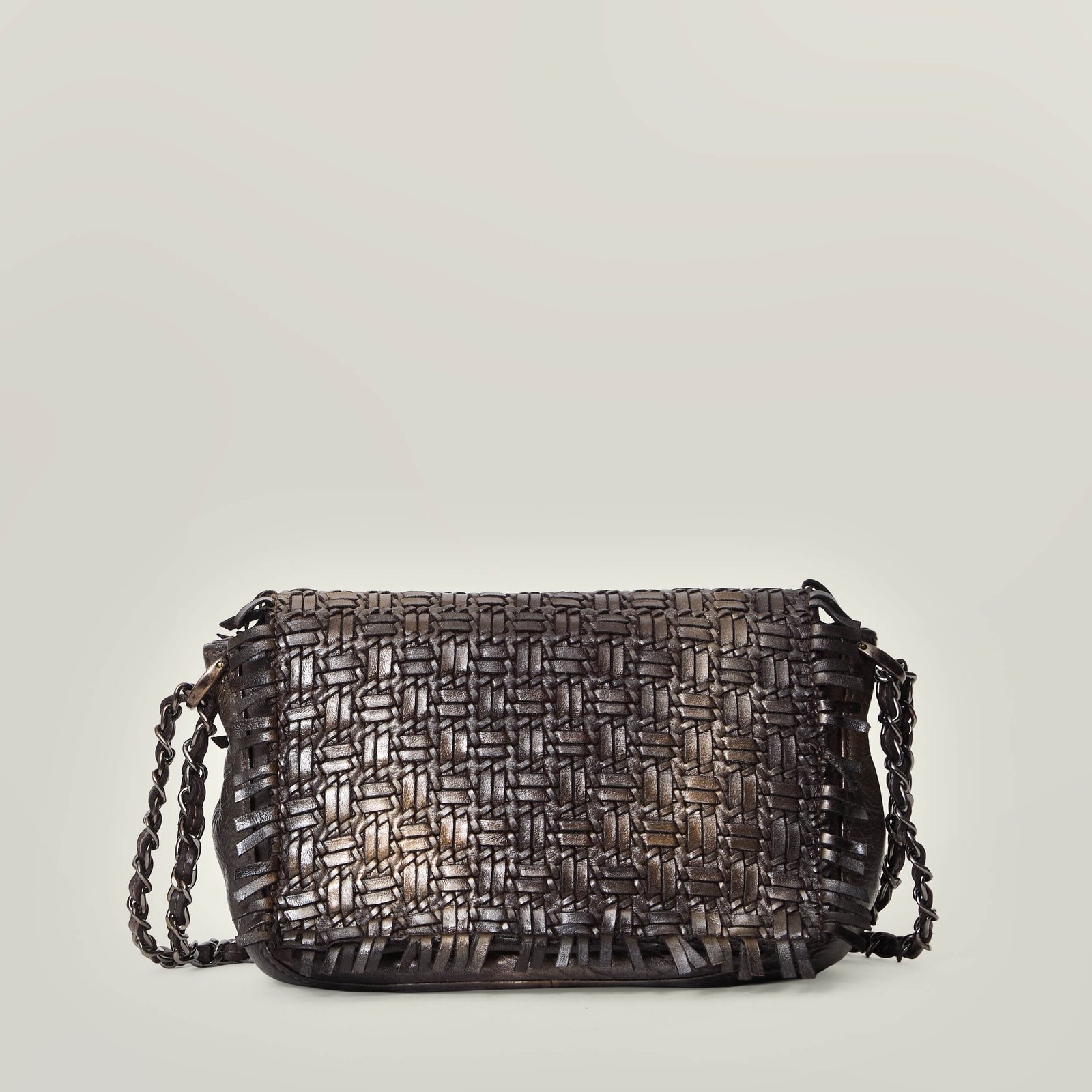 TRX – Borsa a spalla in pelle intrecciata