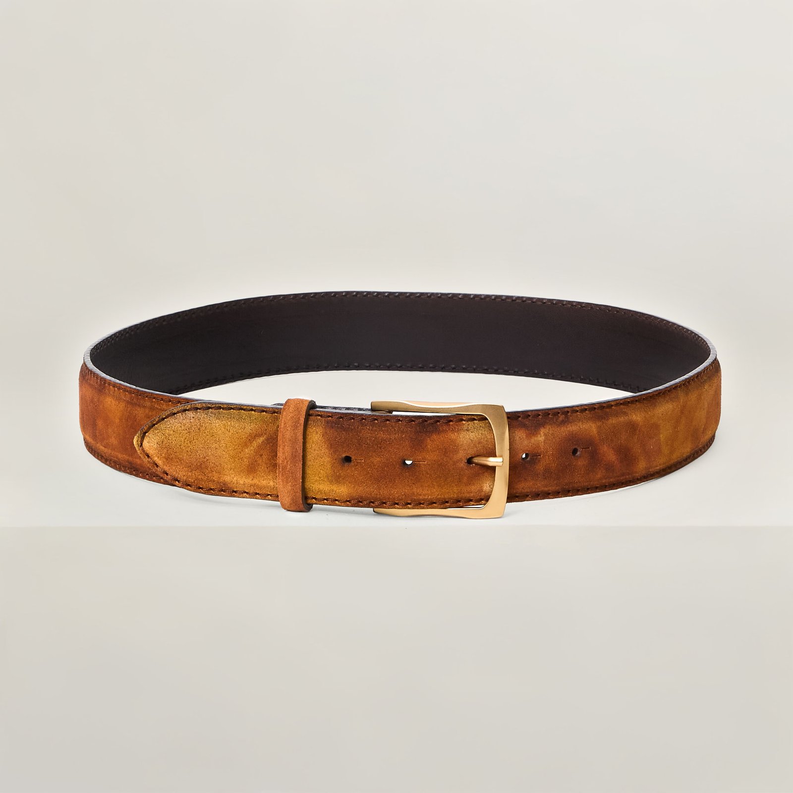 Fibbia Era e cintura in camoscio tie-dye 40mm