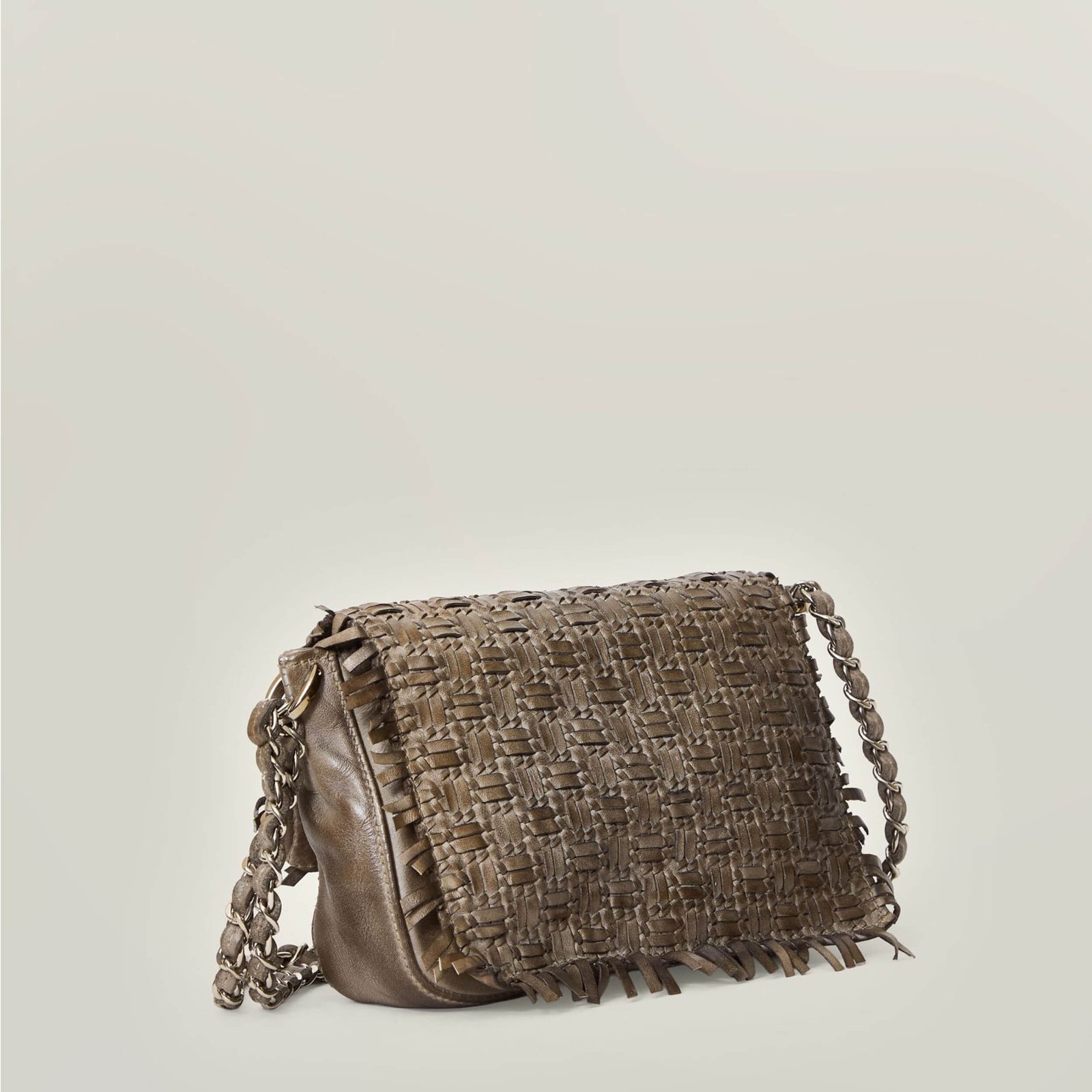 TRX – Borsa a spalla in pelle intrecciata - immagine 2