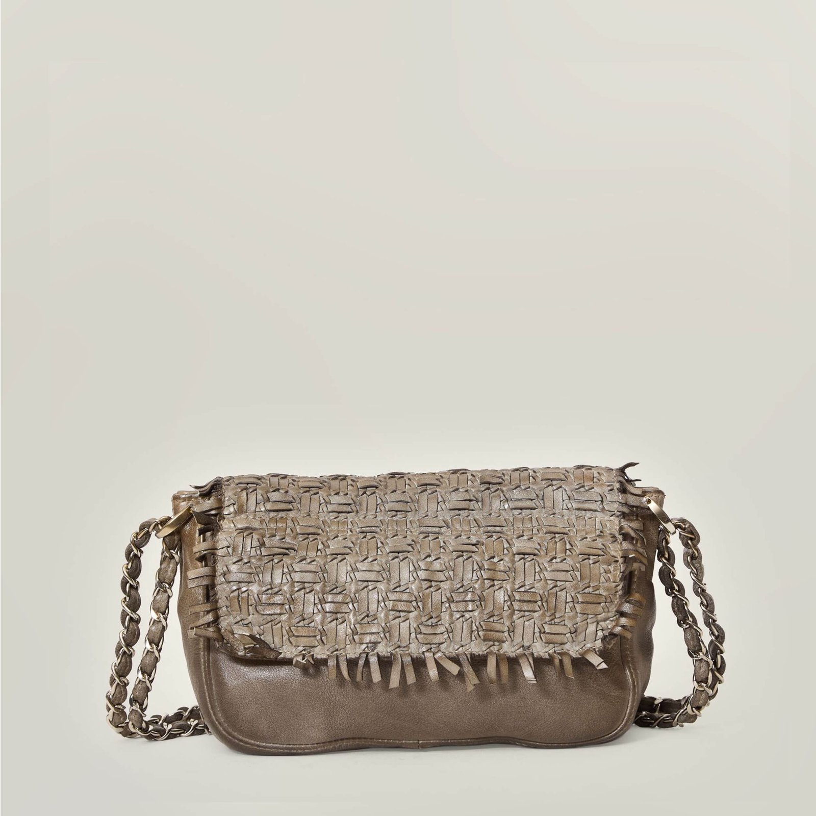 TRX – Borsa a spalla in pelle intrecciata - immagine 3