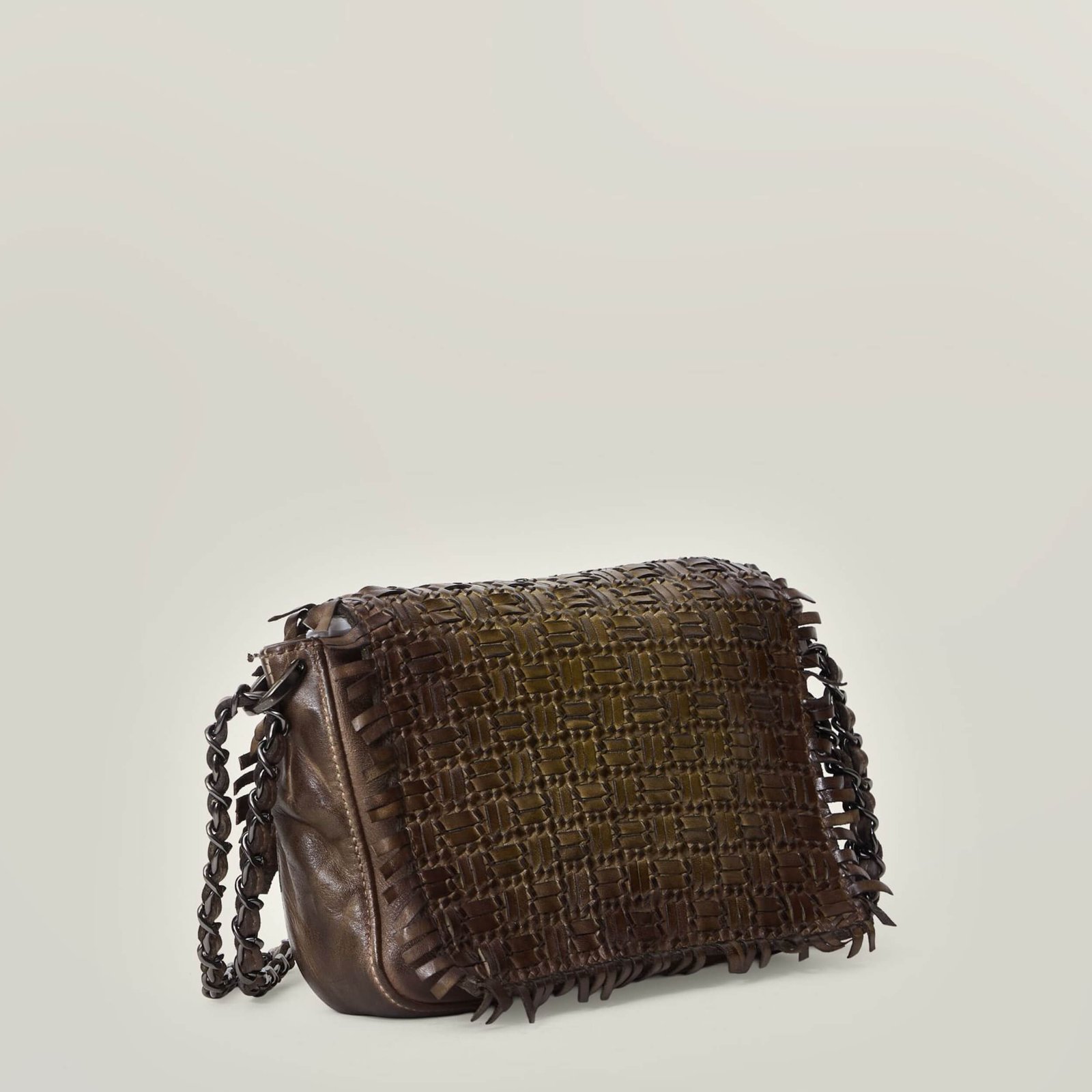 TRX – Borsa a spalla in pelle intrecciata - immagine 5