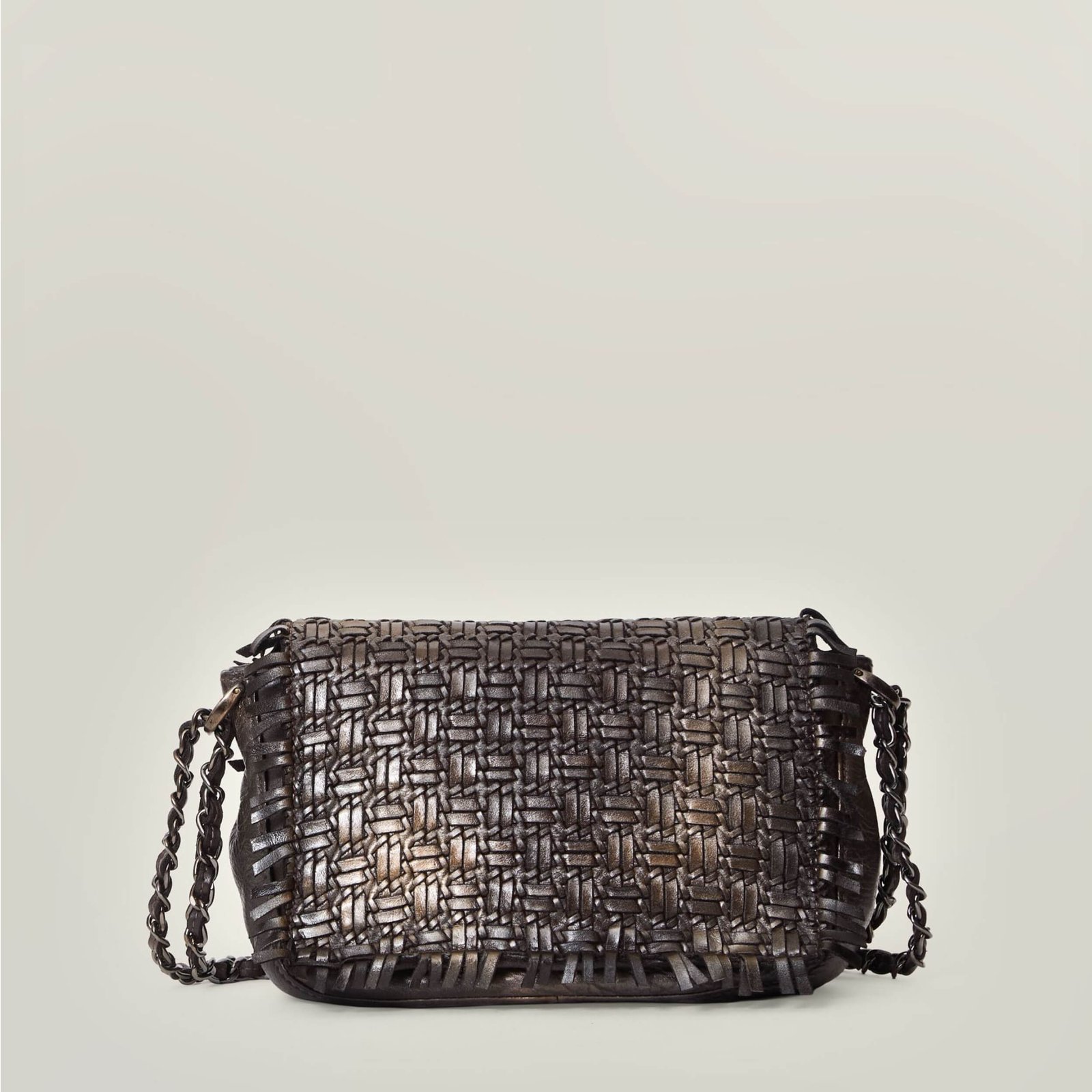 TRX – Borsa a spalla in pelle intrecciata - immagine 6