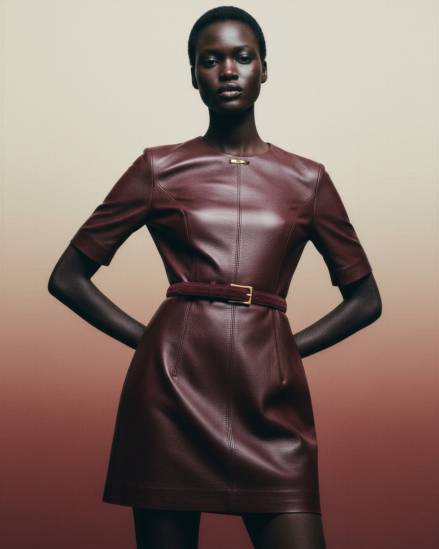 Fibbia Era e cintura in camoscio tie-dye 25mm - immagine 4