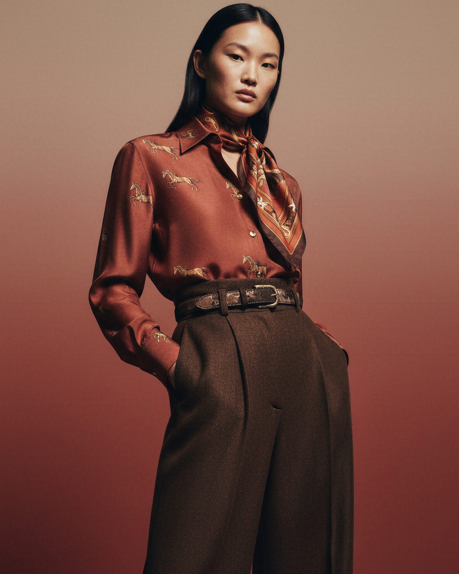 Fibbia Rodeo e cintura in camoscio metal tie-dye 30mm - immagine 4