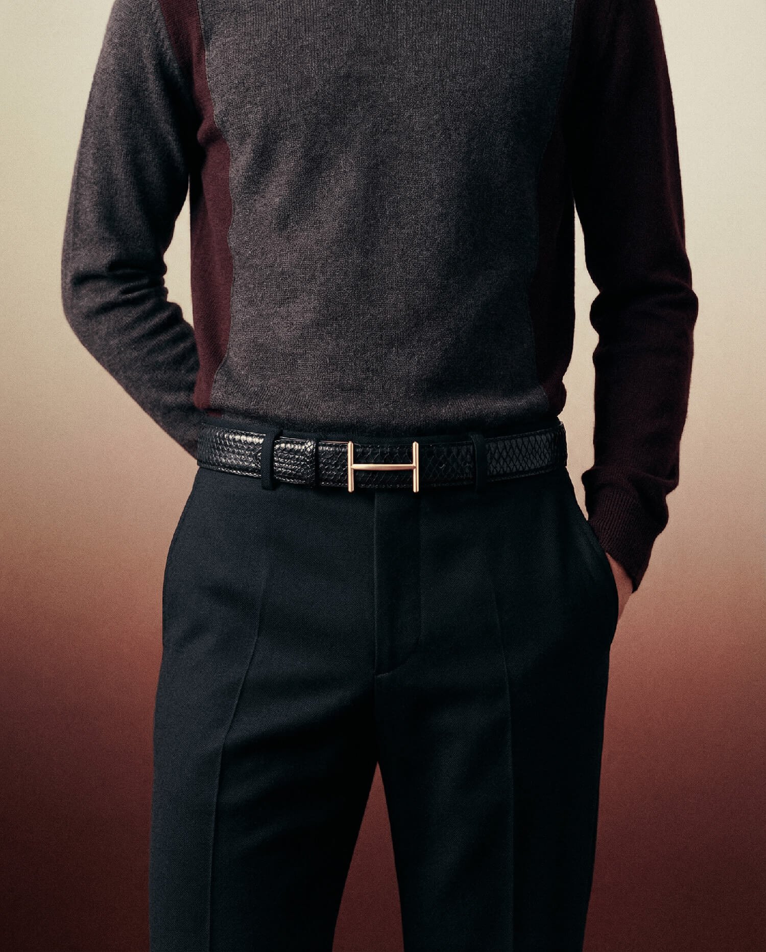 Fibbia Horus e cintura in pelle di pitone 40mm - immagine 4